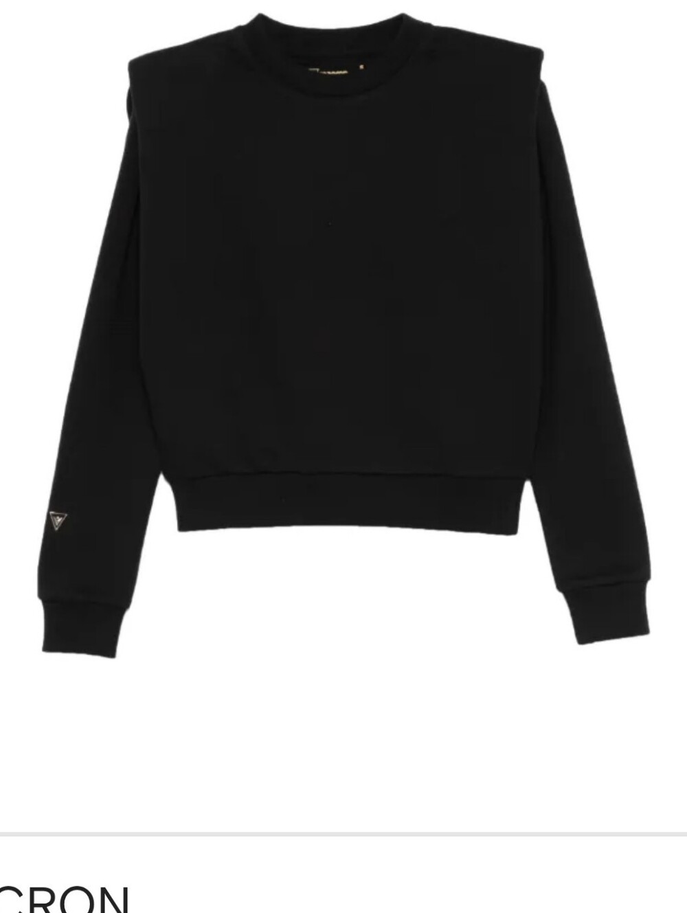 MACRON Olimpia Black Padded-Shoulder Crew Sweatshirt